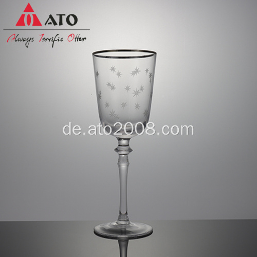 ATO -Glaswaren gravierte geätzte Vintage -Weinglas -Goblets